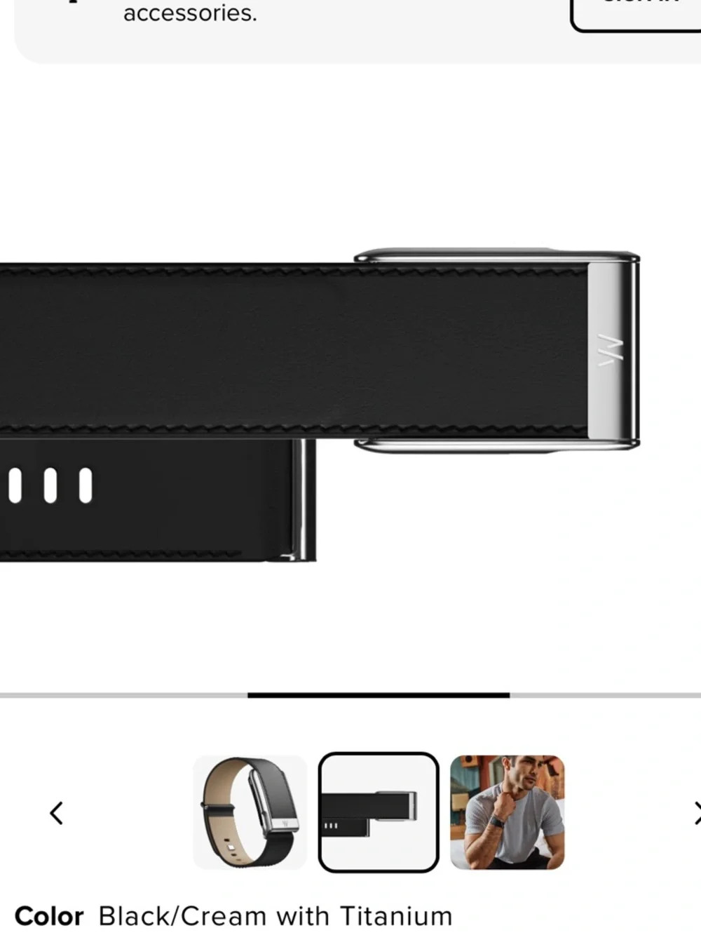 NWT WHOOP MG LEATHERLUXE Straight Band